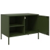 Mueble de TV de acero verde oliva 68x39x50,5 cm