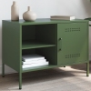 Mueble de TV de acero verde oliva 68x39x50,5 cm