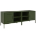 Muebles de TV 2 piezas acero verde oliva 68x39x50,5 cm