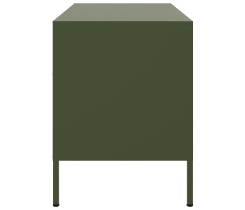 Muebles de TV 2 piezas acero verde oliva 68x39x50,5 cm