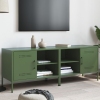 Muebles de TV 2 piezas acero verde oliva 68x39x50,5 cm