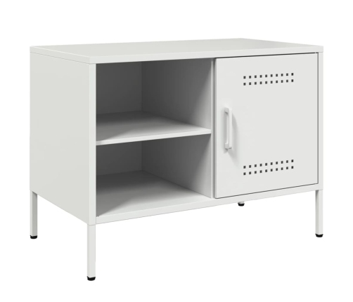 Mueble de TV de acero blanco 68x39x50,5 cm