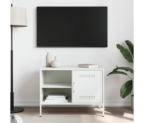 Mueble de TV de acero blanco 68x39x50,5 cm