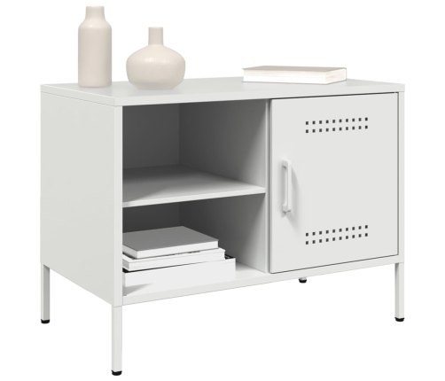 Mueble de TV de acero blanco 68x39x50,5 cm