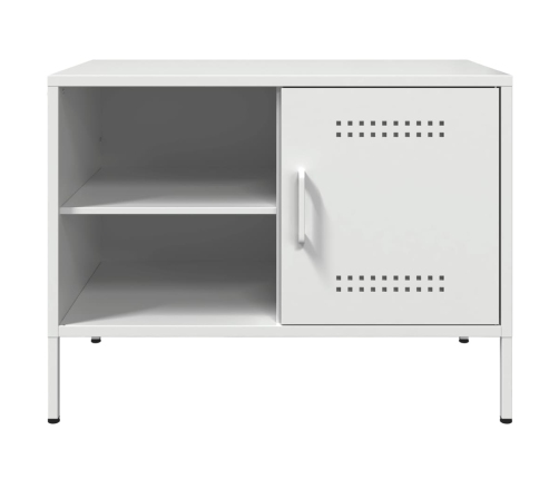 Mueble de TV de acero blanco 68x39x50,5 cm