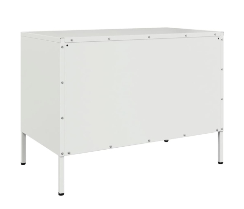 Mueble de TV de acero blanco 68x39x50,5 cm