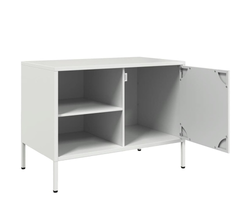 Mueble de TV de acero blanco 68x39x50,5 cm