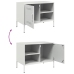 Mueble de TV de acero blanco 68x39x50,5 cm