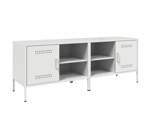 vidaXL Muebles de TV 2 piezas acero blanco 68x39x50,5 cm