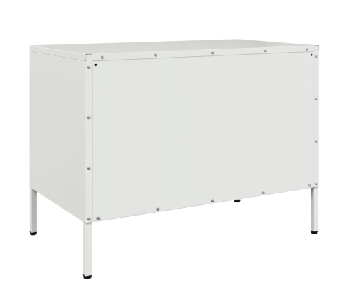 vidaXL Muebles de TV 2 piezas acero blanco 68x39x50,5 cm