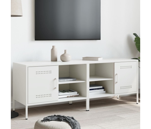 vidaXL Muebles de TV 2 piezas acero blanco 68x39x50,5 cm