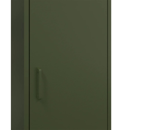 Aparador de acero verde oliva 36x39x113 cm