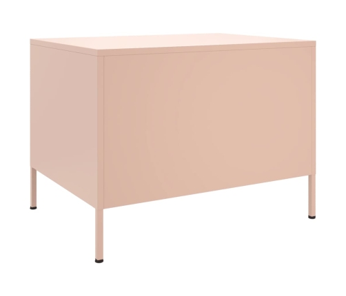 Mesa de centro acero laminado en frío rosa 68x50x50,5 cm