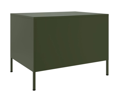 Mesa de centro acero verde oliva 68x50x50,5 cm