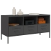 Mueble para TV acero negro 100,5x39x50,5 cm