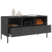 Mueble para TV acero negro 100,5x39x50,5 cm