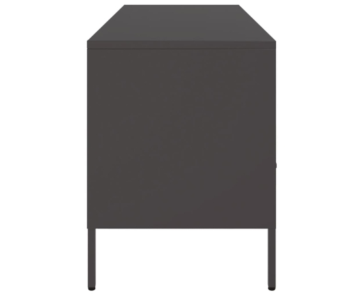 Mueble para TV acero negro 100,5x39x50,5 cm