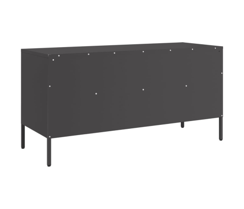 Mueble para TV acero negro 100,5x39x50,5 cm