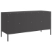 Mueble para TV acero negro 100,5x39x50,5 cm