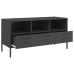 Mueble para TV acero negro 100,5x39x50,5 cm