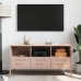 Mueble de TV acero laminado en frío rosa 100,5x39x50,5 cm