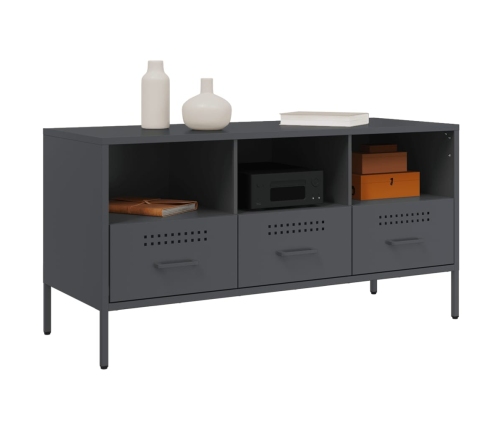 Mueble para TV acero gris antracita 100,5x39x50,5 cm