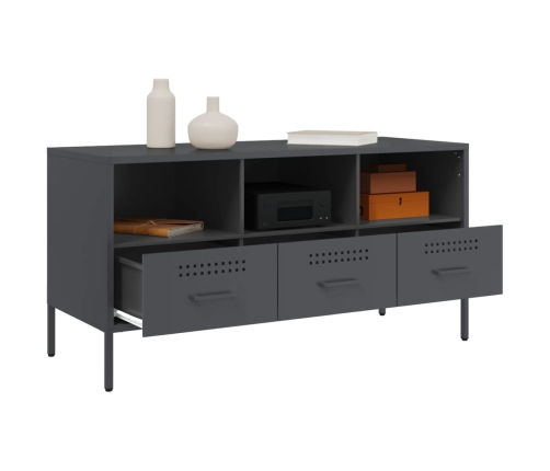 Mueble para TV acero gris antracita 100,5x39x50,5 cm