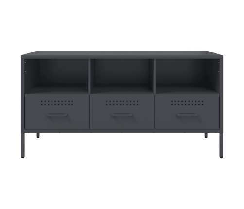 Mueble para TV acero gris antracita 100,5x39x50,5 cm