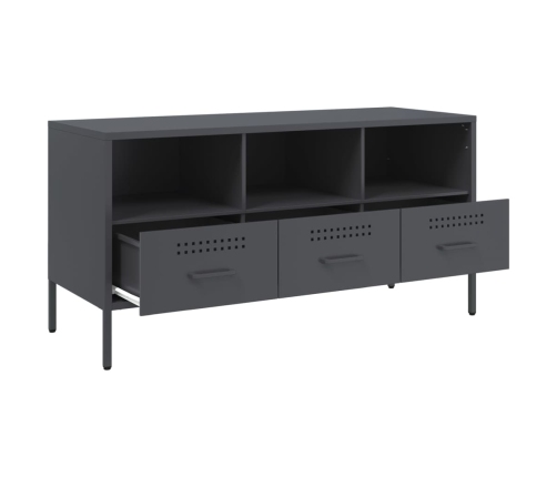 Mueble para TV acero gris antracita 100,5x39x50,5 cm