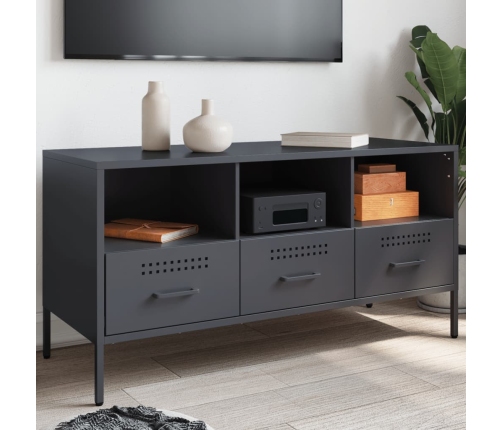 Mueble para TV acero gris antracita 100,5x39x50,5 cm