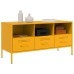 Mueble de TV acero laminado en frío amarillo 100,5x39x50,5 cm