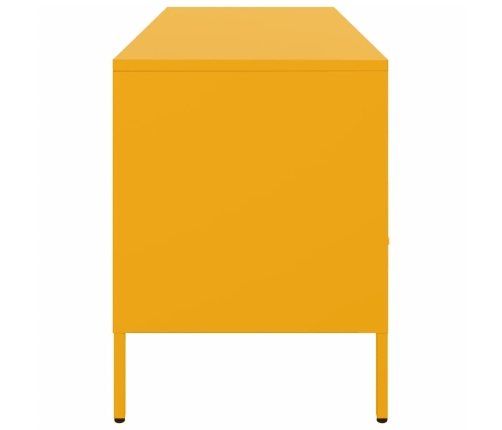 Mueble de TV acero laminado en frío amarillo 100,5x39x50,5 cm