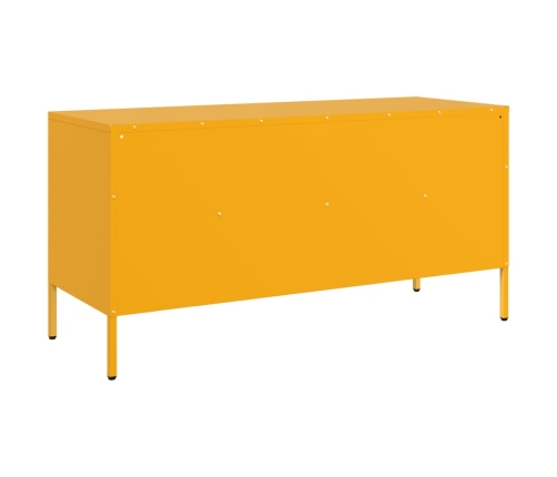 Mueble de TV acero laminado en frío amarillo 100,5x39x50,5 cm