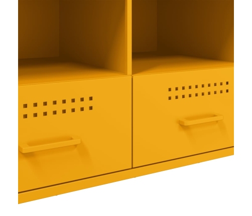 Mueble de TV acero laminado en frío amarillo 100,5x39x50,5 cm