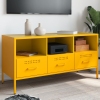 Mueble de TV acero laminado en frío amarillo 100,5x39x50,5 cm