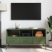 Mueble TV acero laminado en frío verde oliva 100,5x39x50,5 cm