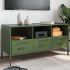 Mueble para TV acero verde oliva 100,5x39x50,5 cm