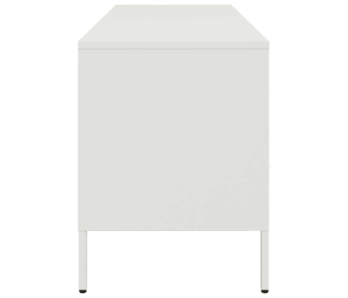 Mueble de TV acero laminado en frío blanco 100,5x39x50,5 cm