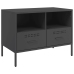 Mueble para TV acero negro 68x39x50,5 cm