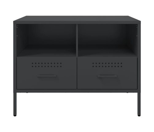 Mueble para TV acero negro 68x39x50,5 cm