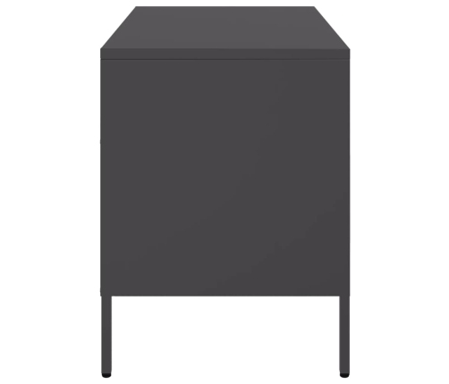 Mueble para TV acero negro 68x39x50,5 cm