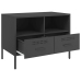 Mueble para TV acero negro 68x39x50,5 cm