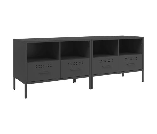 Muebles para TV 2 unidades acero negro 68x39x50,5 cm