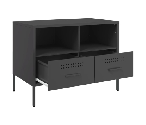 Muebles para TV 2 unidades acero negro 68x39x50,5 cm