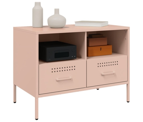 Mueble para TV acero rosa 68x39x50,5 cm