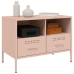 Mueble para TV acero rosa 68x39x50,5 cm