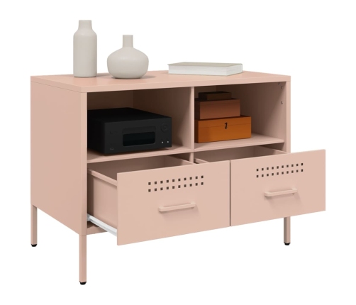 Mueble para TV acero rosa 68x39x50,5 cm