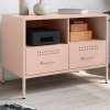 Mueble de TV acero laminado en frío rosa 68x39x50,5 cm