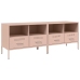 Muebles para TV 2 unidades acero rosa 68x39x50,5 cm