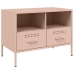 Muebles para TV 2 unidades acero rosa 68x39x50,5 cm